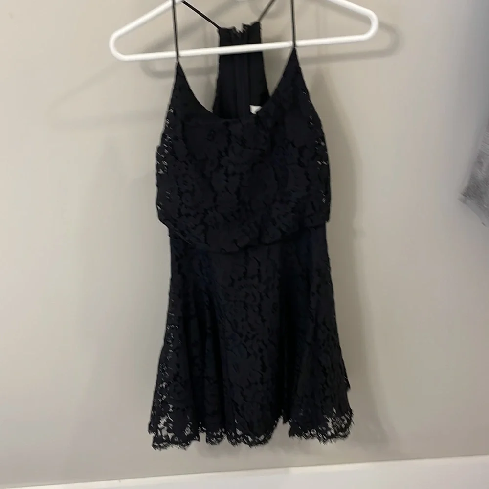 Joie Nanon B black lace sleeveless mini dress - Picture 5 of 16